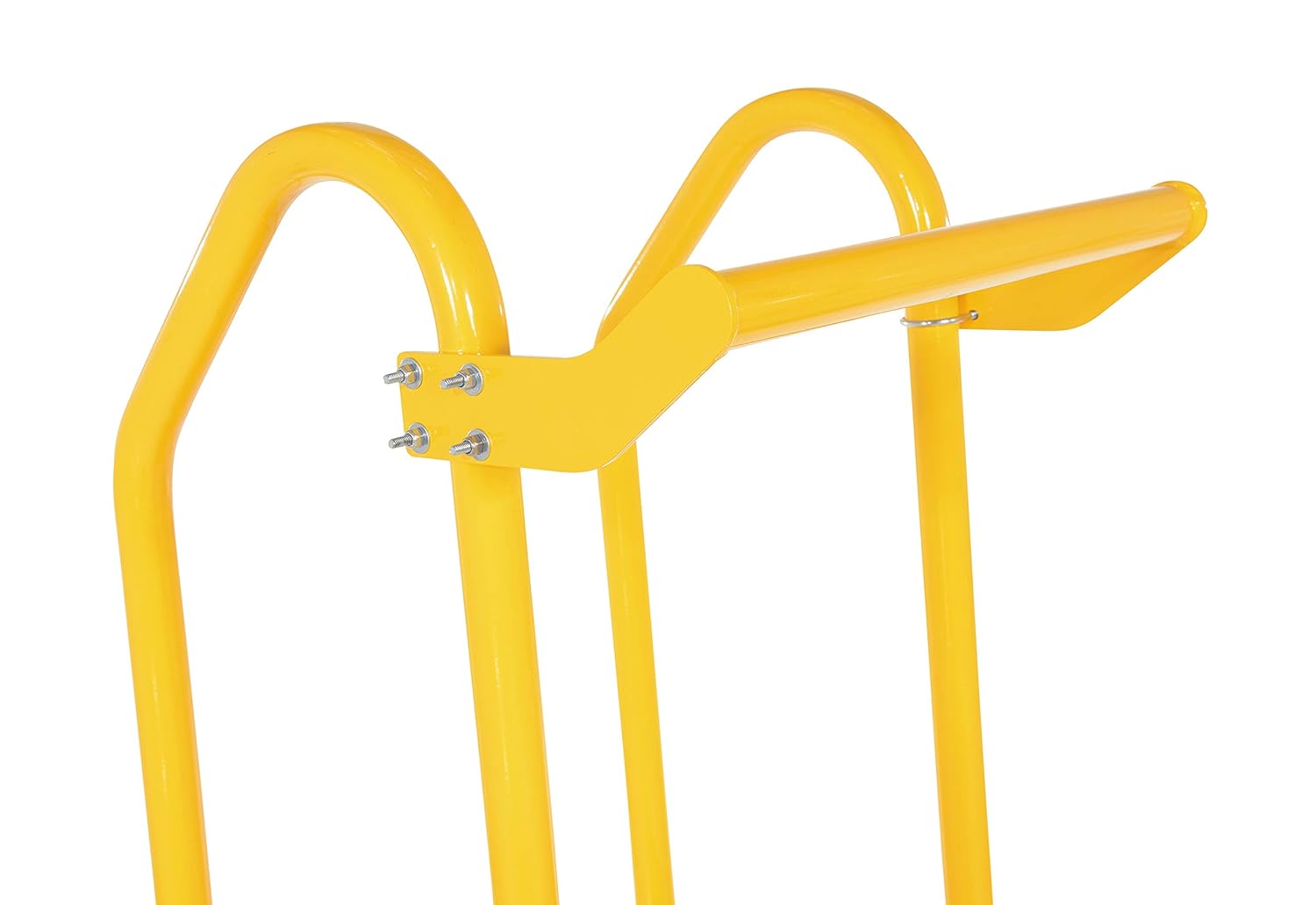 Vestil SPN-2-YL-HR-BR-PO Polyethylene Nestable with Hand and Back Rails Casters 2 Step 500 Lb. Capacity Yellow