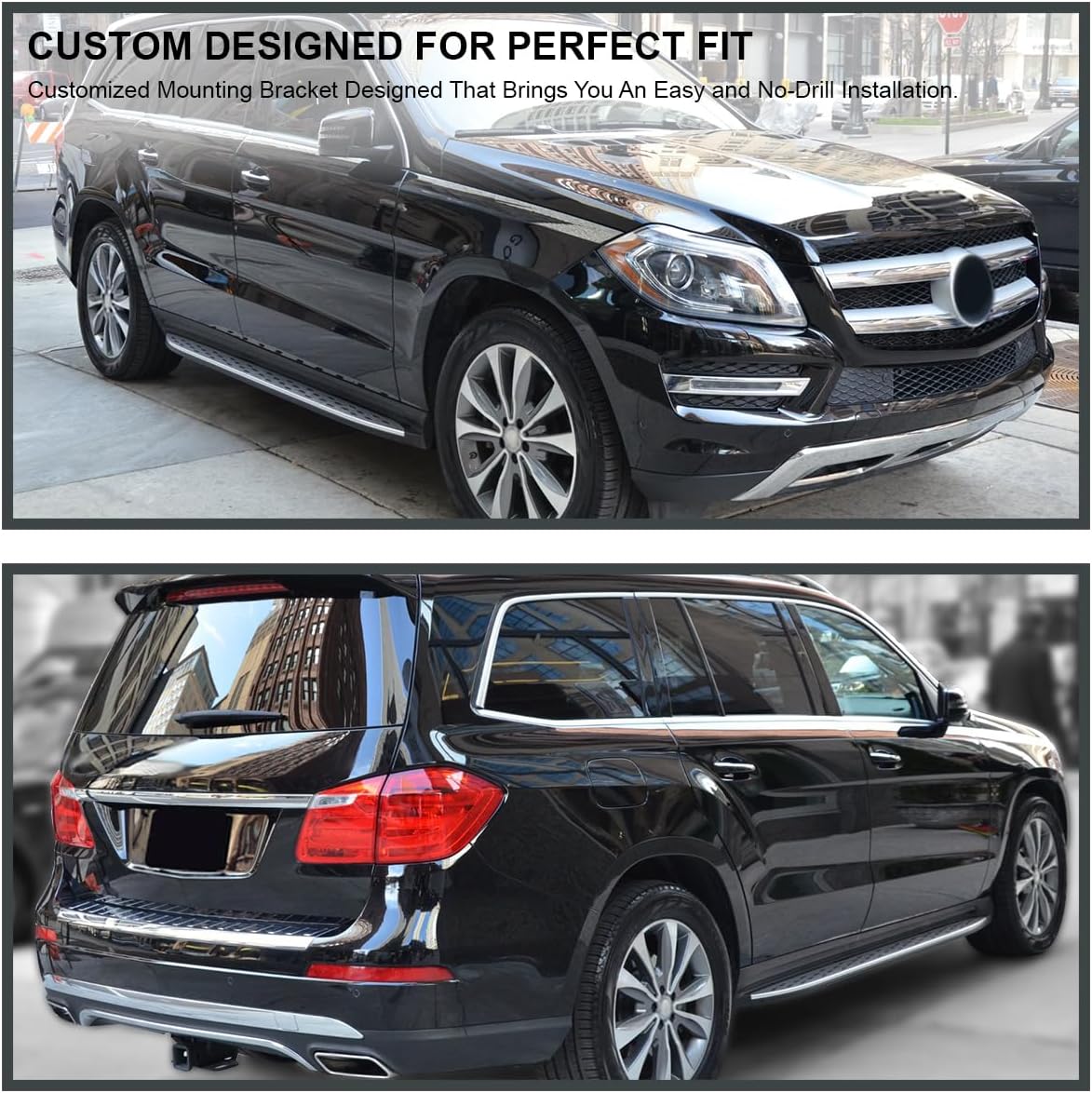 Spec-D Tuning Running Boards Side Step Bars Compatible with 2013-2018 Mercedes Benz GLS X166 GL450