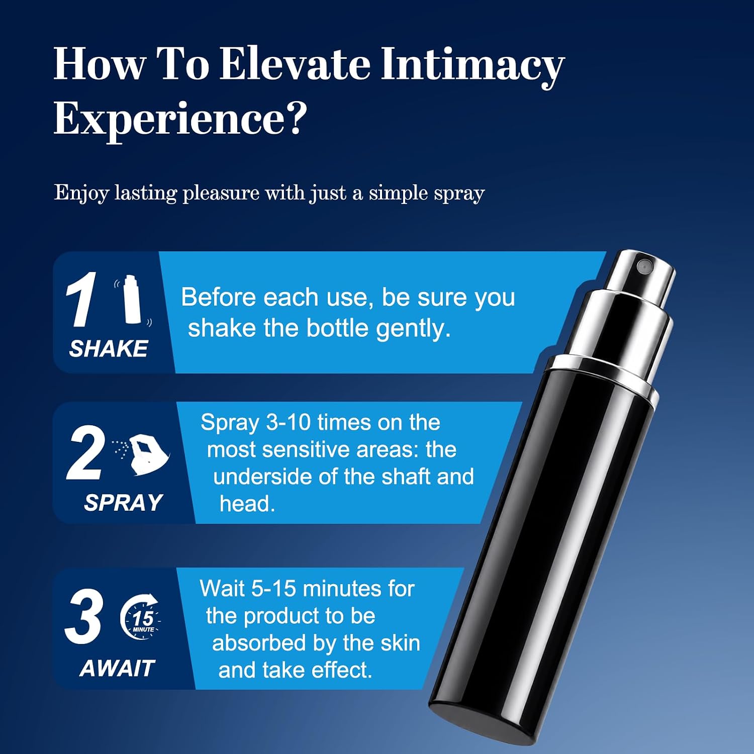 Delay Sprayer for Long Last Men– Prolong Pleasure & Last Longer in Bed with Fast-Acting Desensitizing Formula, Discreet & Portable Packaging 5ml