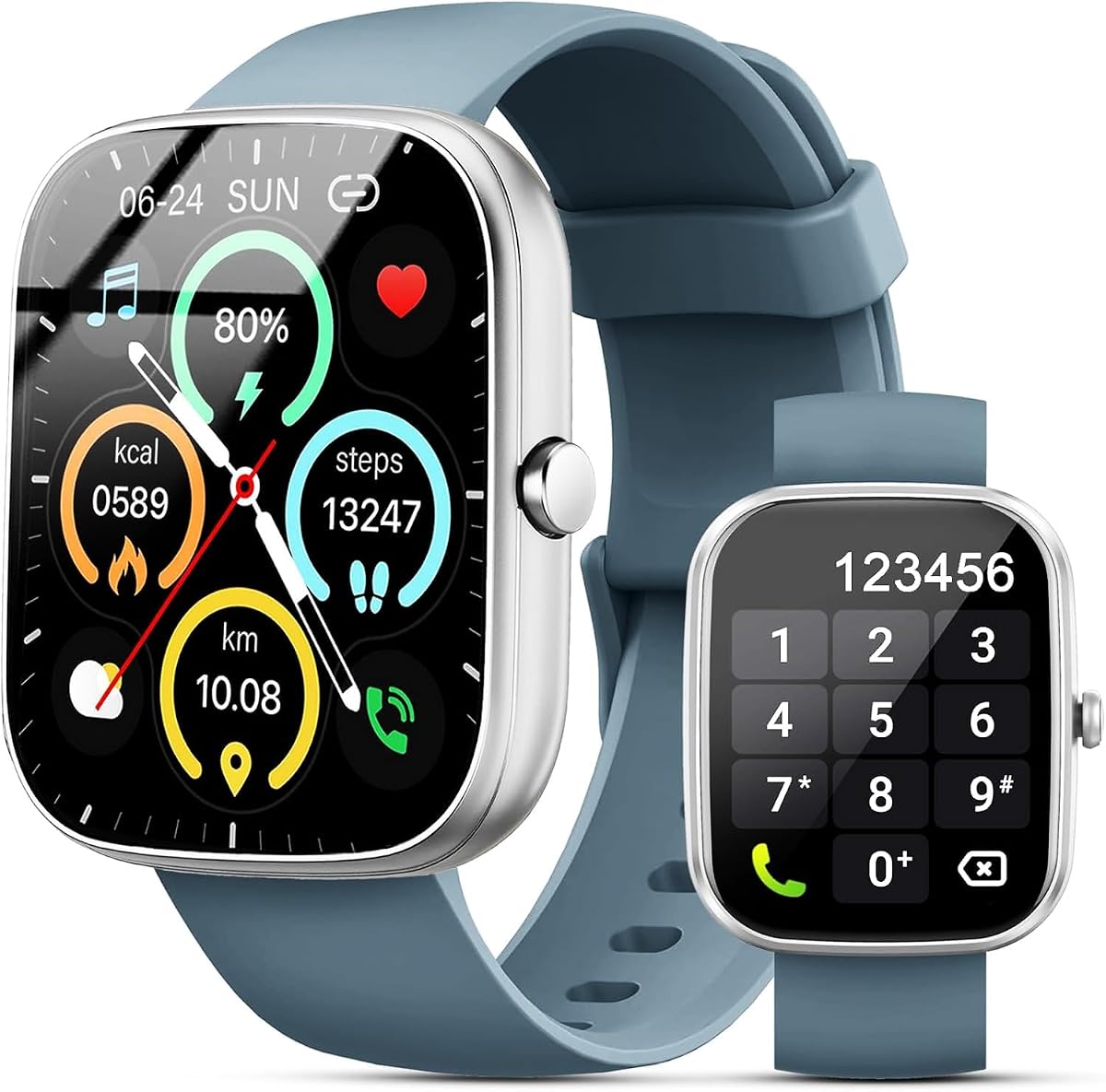 Smart Watch, SmartWatch for Men Women HD Touch Screen Answer/Make Call, IP68 Waterproof 120+ Sport Activity Tracker, Fitness Tracker with Sleep Monitor/Pedometer Heart Rate SpO2 for Android iOS