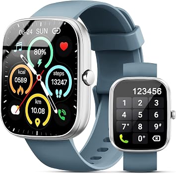 Smart Watch, SmartWatch for Men Women HD Touch Screen Answer/Make Call, IP68 Waterproof 120+ Sport Activity Tracker, Fitness Tracker with Sleep Monitor/Pedometer Heart Rate SpO2 for Android iOS
