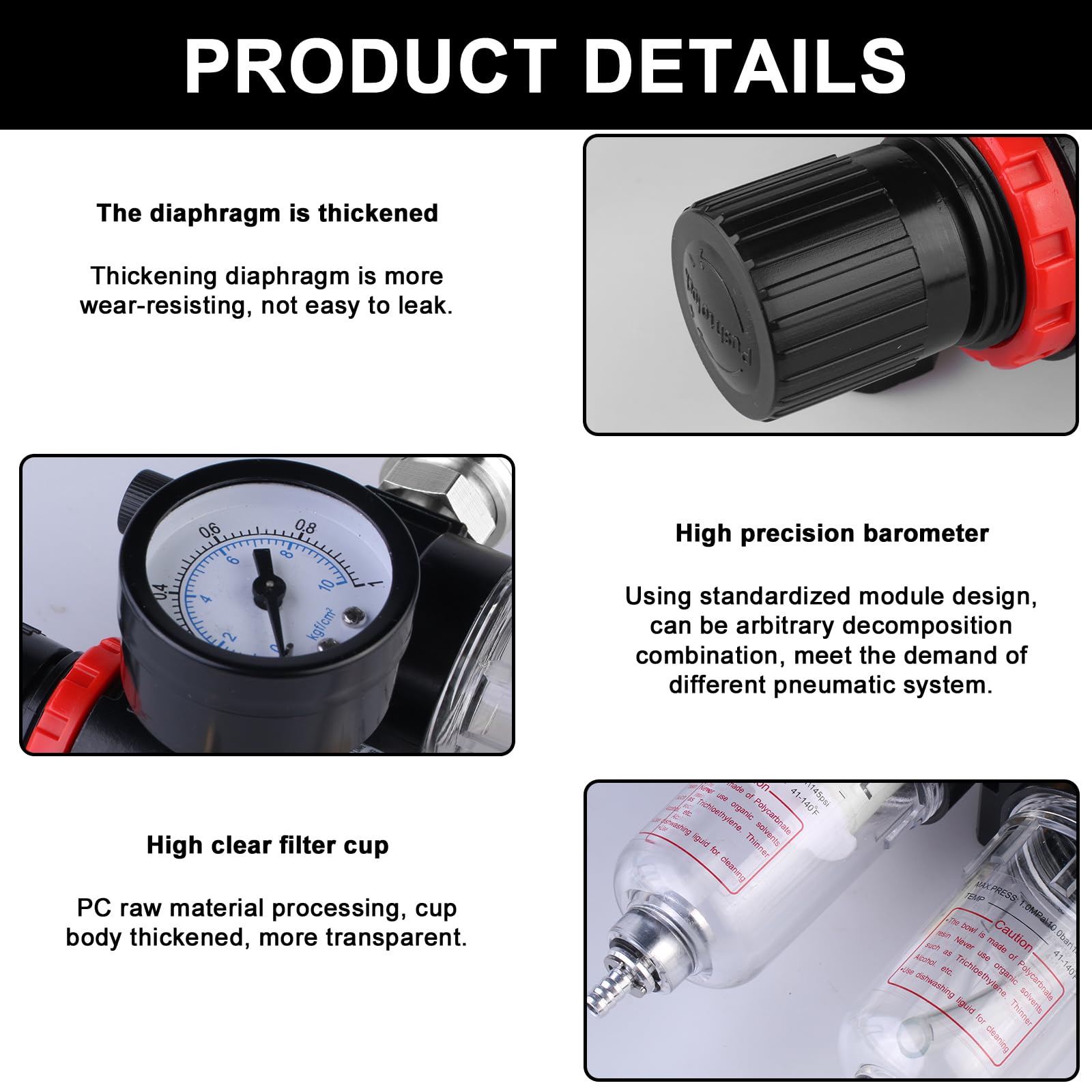 Separatore Acqua E Olio Per Compressore - Filtro Regolatore Aria 1/4"