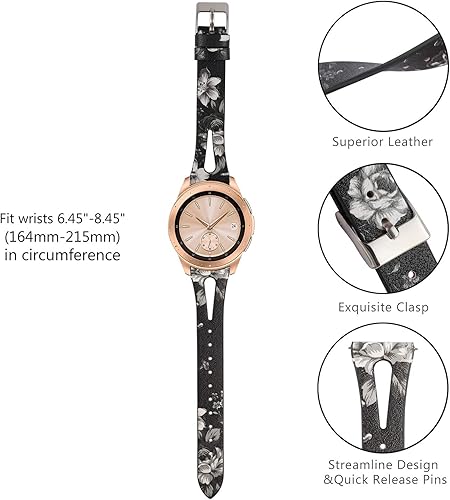 Miniatura 2 de TOYOUTHS Compatible con Samsung Galaxy Watch 1.811 in, Galaxy Watch 3 de 1.772 in, Gear S3 FrontierClassic Bands para mujeres y hombres, correa de