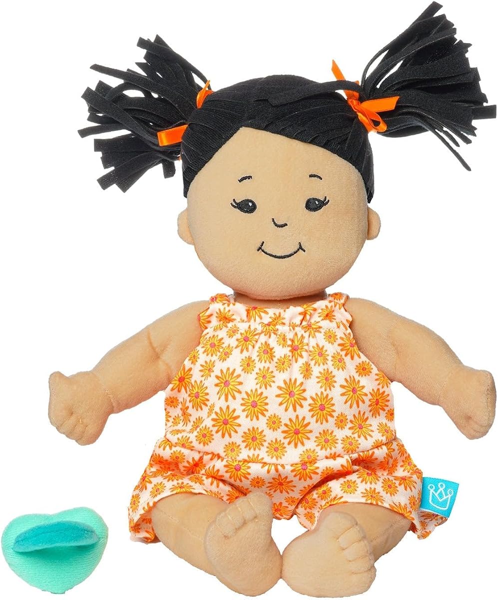 Manhattan Toy New Baby Stella Beige claro con coletas negras