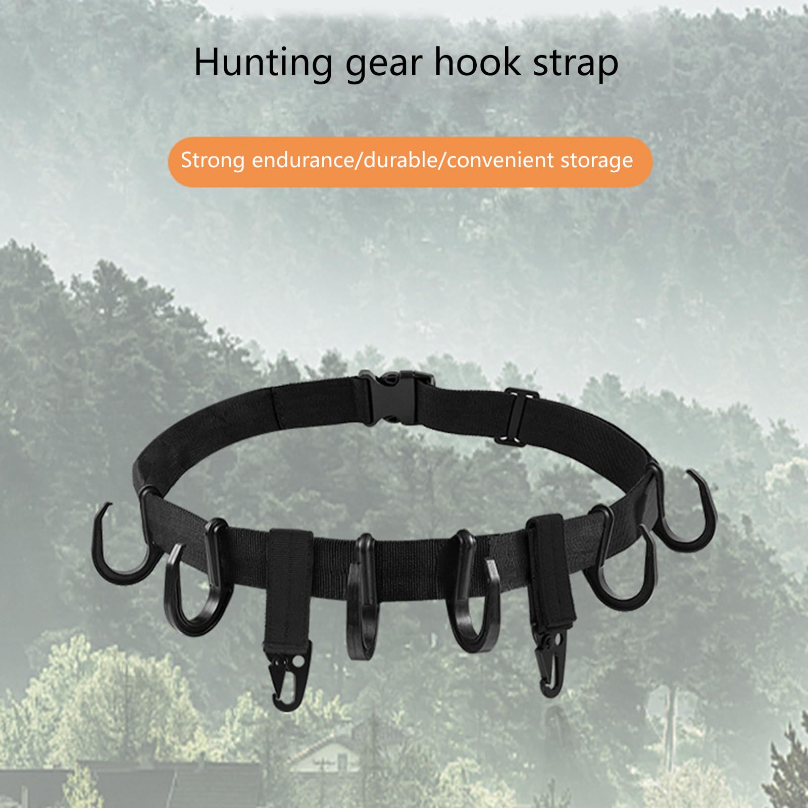 Treestand Gear Hangers Juego de Accesorios para Soporte de árbol Treestand Hanger con Ganchos, Correa para Soporte de árbol Treestand Strap Gear Hangers para Engranajes de Caza