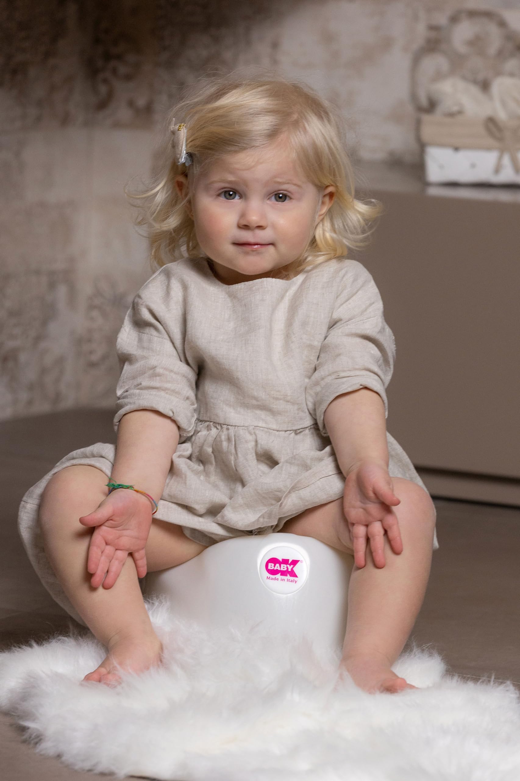 OKBABY Relax - Vasino per Bambini con Seduta Ergonomica e Schienale Rialzato - Azzurro