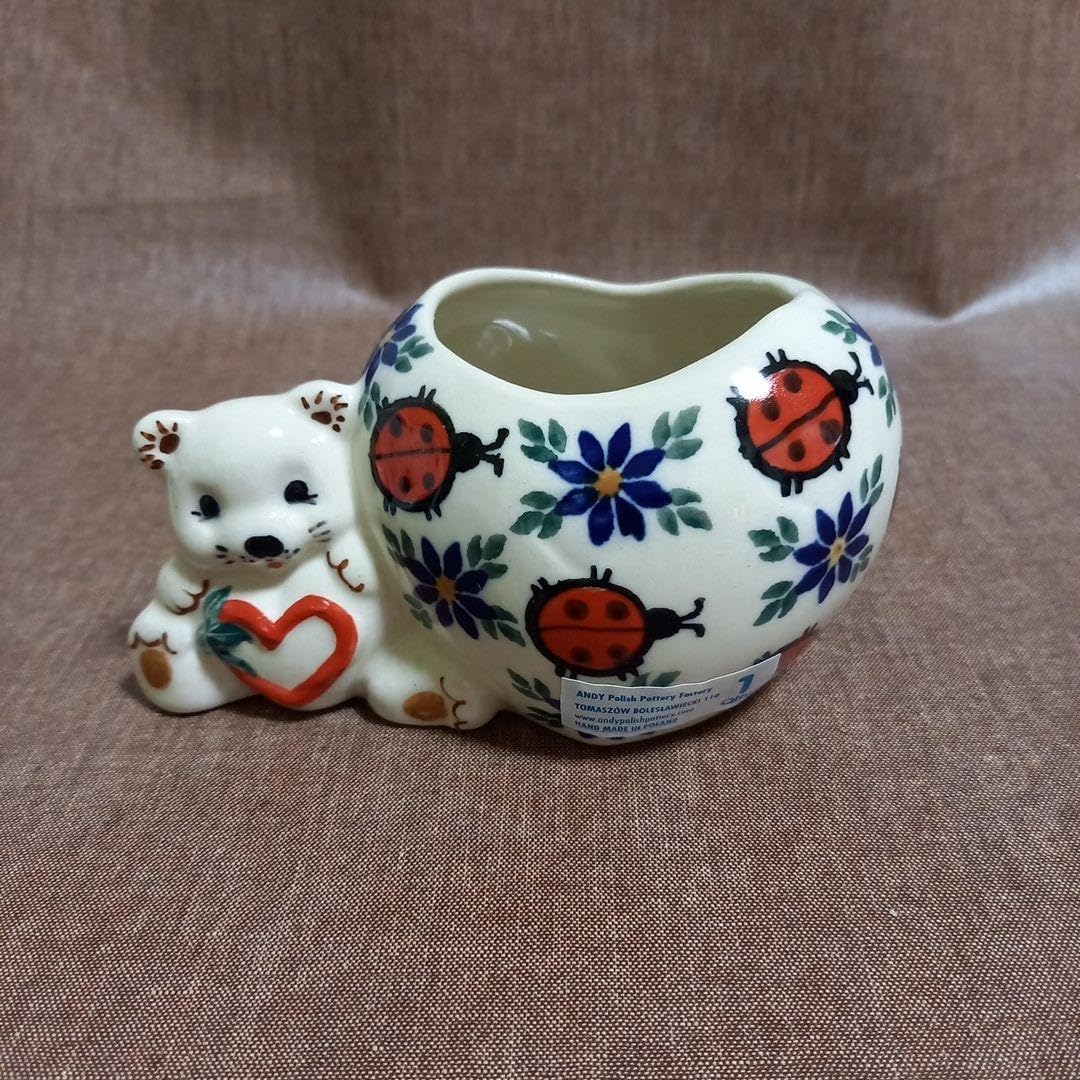 ポーリッシュポタリー ANDY ベア てんとう虫 小物入れ