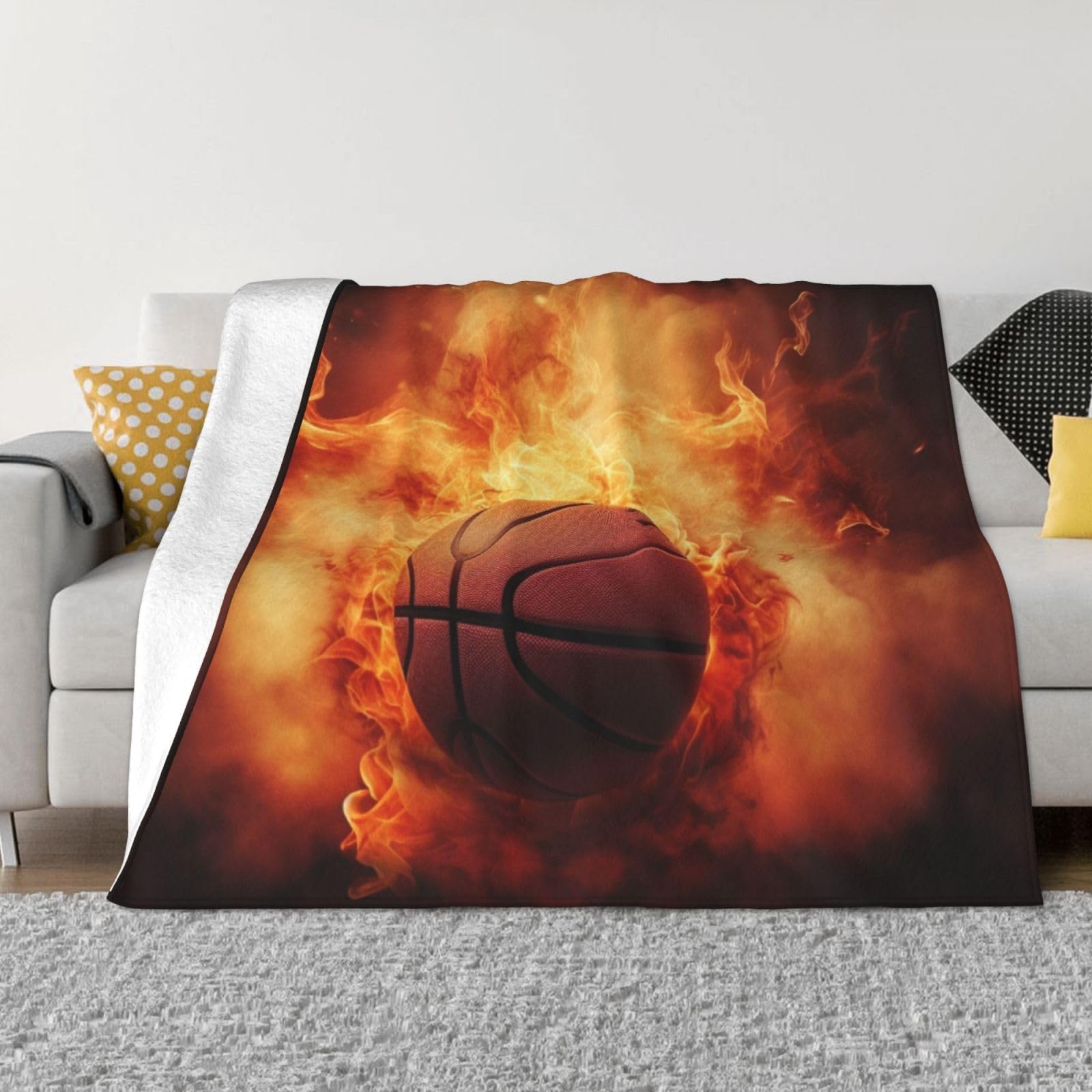 Couverture en peluche basket pour réchauffer les nuits des ados et fans