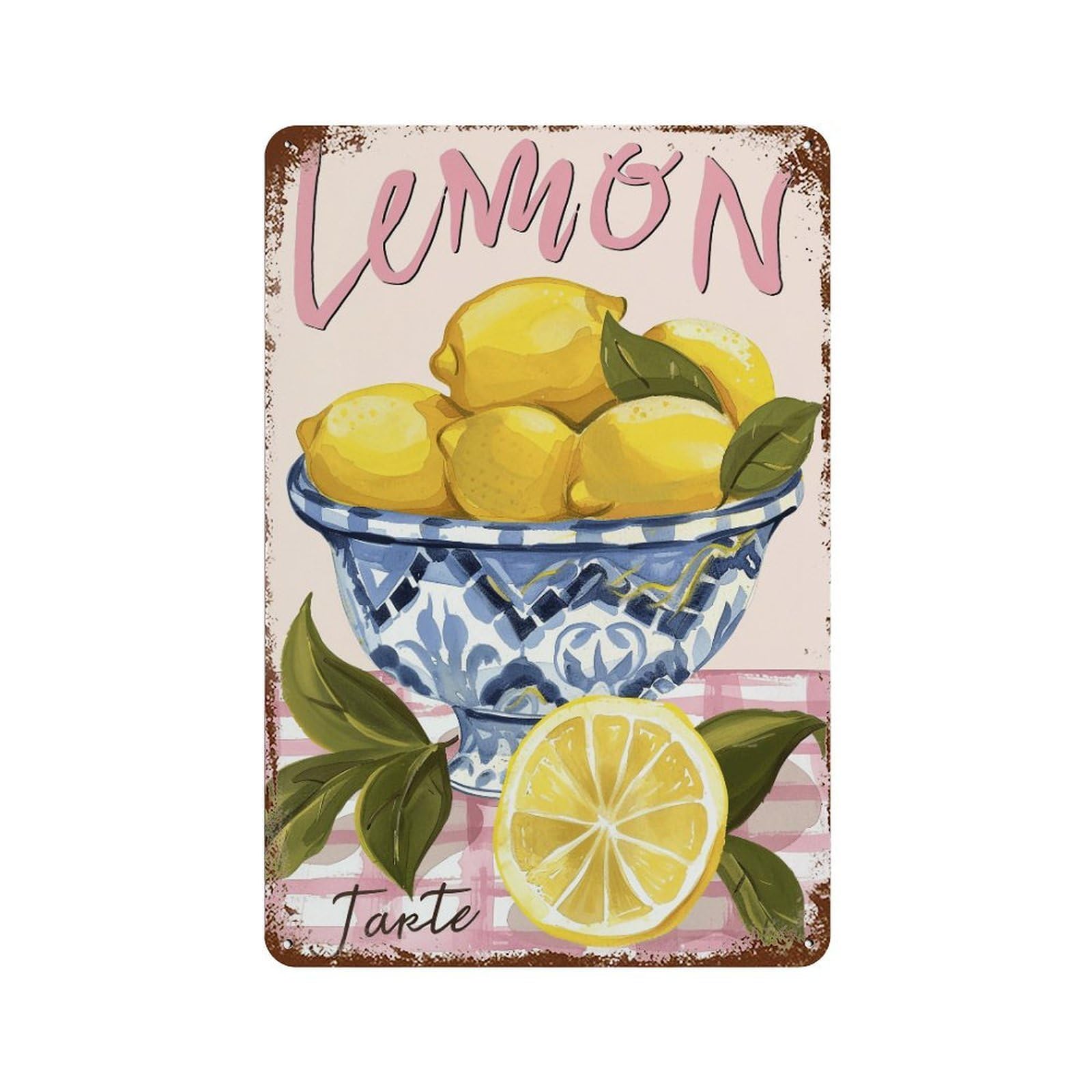HDURYEYRYY Lemon 03 Wall Retro Iron Vintage Art Metal Tin Sign Poster Modern Home Cofffee Club Art Bar Shop Decor 30x20cm