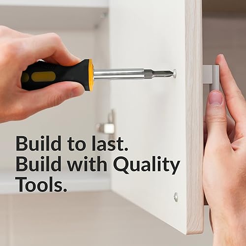 Miniatura 7 de Juego de destornilladores 6 en 1 con cómodo agarre antideslizante, juego de puntas de destornillador multiherramienta multiusos, destornillador de