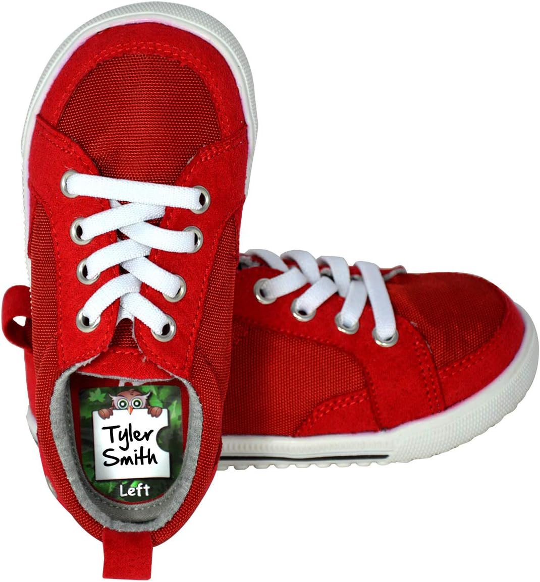 Children Shoe Labels - Self Laminating White