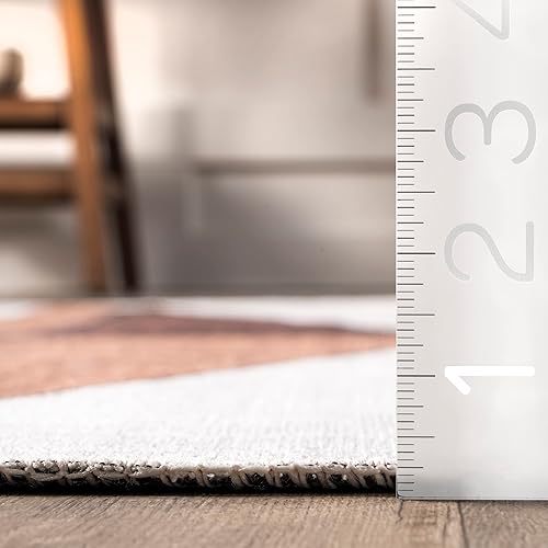 Miniatura 2 de nuLOOM Isolde Diamond - Alfombra lavable a máquina, 5 x 7, óxido