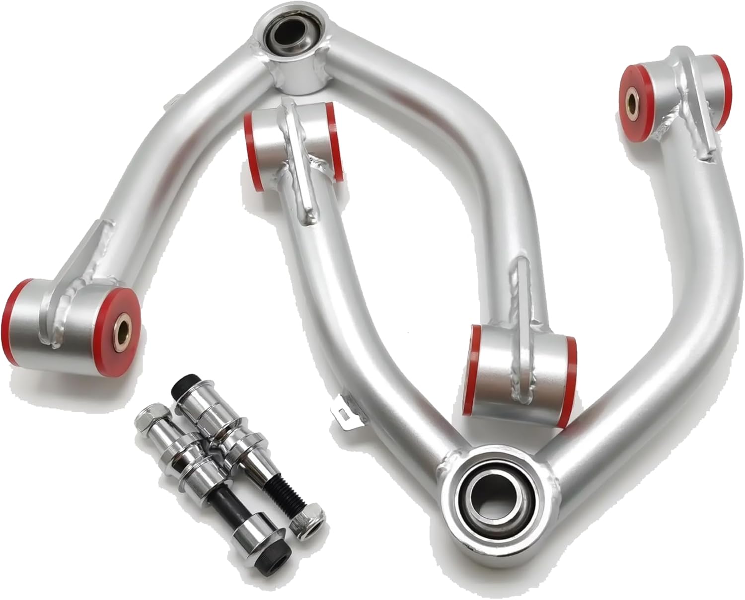 2-4 inch Front Upper Control Arms Compatible with Ford F-150 Raptor，Suspension Kits Tubular Silver Arms Alignment Lift 2 to 4” for 2010-2014 F150 Raptor