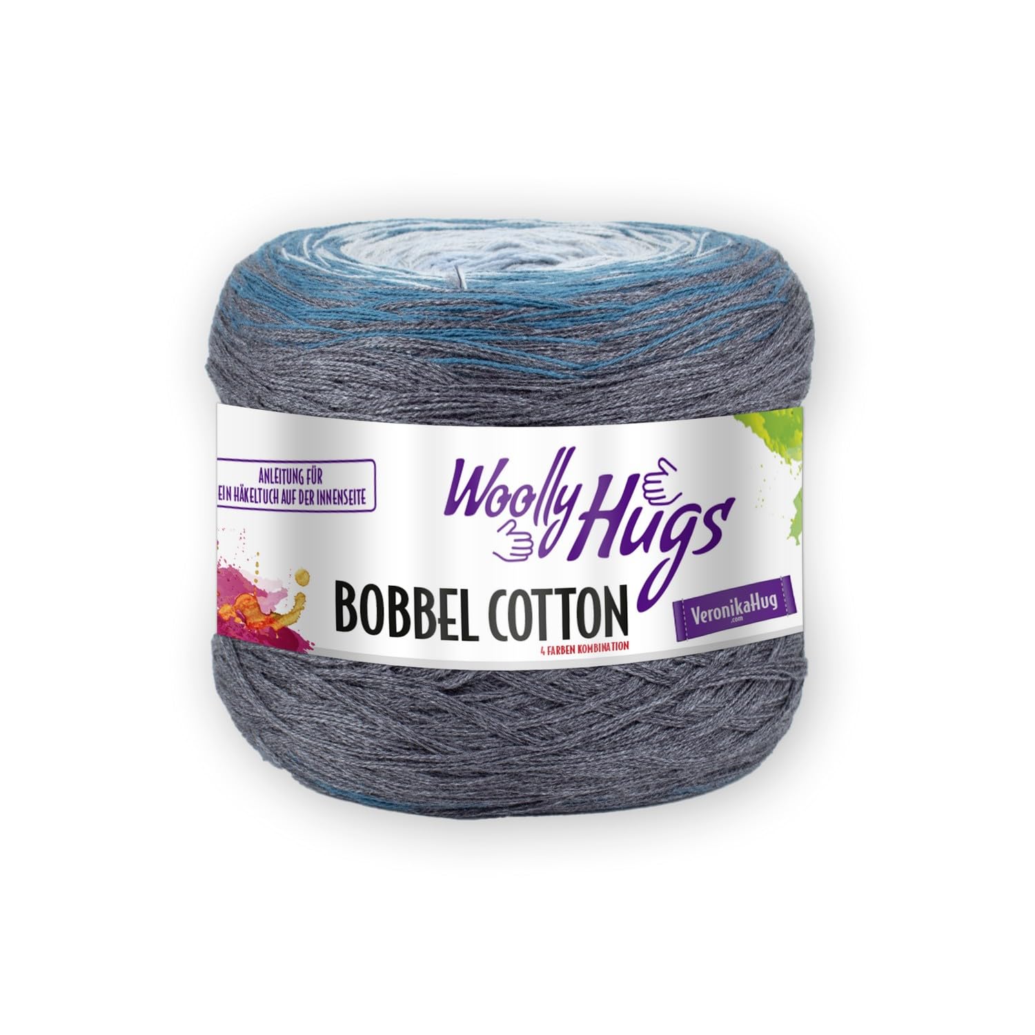 Woolly Hugs Bobbel Cotton 200 g, 800 m, 4 Farben, 50% Baumwolle 50% Polyacryl