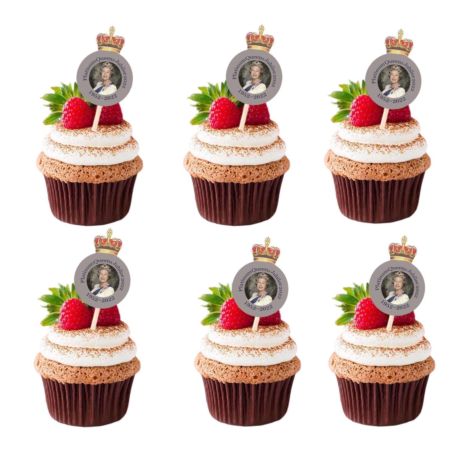 16pcs Charles Coronation Cake Toppers Decorations,King Charles III Coronation themed Royal Celebration Flag Cupcake Toppers,Union Jack Cake Decorations,UK Toothpick Flags Cake Decoration for Party