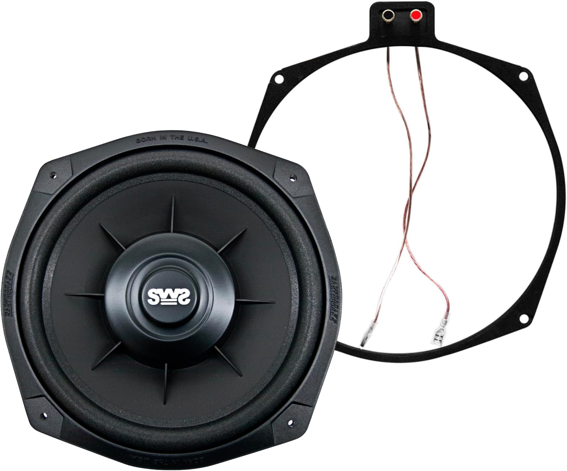Earthquake Sound SWS-8Xi 8-inch Shallow Woofer System Under-the-Seat Subwoofer, 2-Ohm (Single)