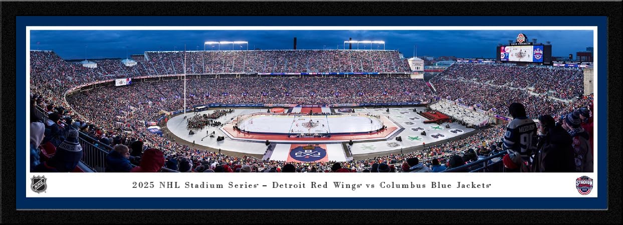 2025 NHL Stadium Series, Detroit Red Wings vs Columbus Blue Jackets - Unframed Print by Blakeway Panoramas