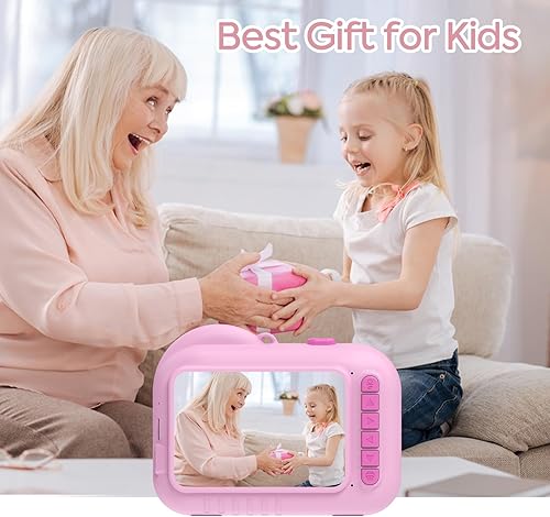 Miniatura 6 de Cámara para niños de impresión instantánea de 3.5 pulgadas, cámara de impresión instantánea para niños que imprime imágenes al instante, cámara