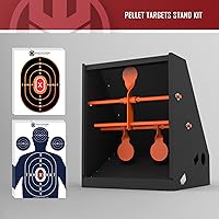 Vista 3 de KNINE OUTDOORS Trampa para perdigones con 20 piezas de blancos de papel salpicadura diana de 7''x9'' pulgadas y blancos de tiro giratorios