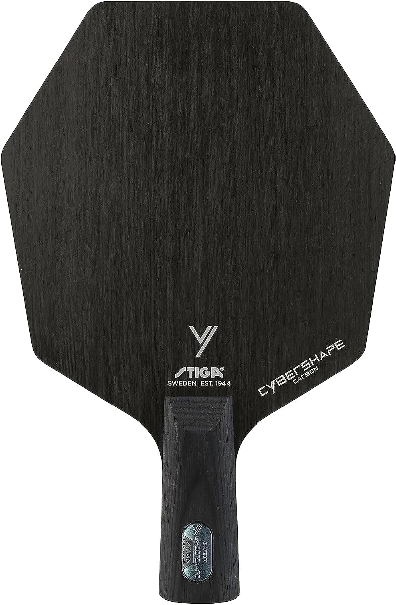 Cuchilla de tenis de mesa de carbono Cybershape | Ping Pong Paddle - Diseño único para mayor área de golpeo y mayor control - Aprobado por la competencia