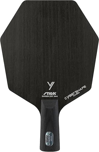 Stiga Cybershape - Cuchilla de tenis de mesa de carbono | Ping Pong Paddle - Diseño único para una zona de golpe más grande y mayor control -