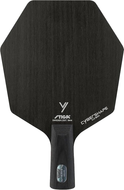 Cuchilla de tenis de mesa de carbono Cybershape | Ping Pong Paddle - Diseño único para mayor área de golpeo y mayor control - Aprobado por la competencia