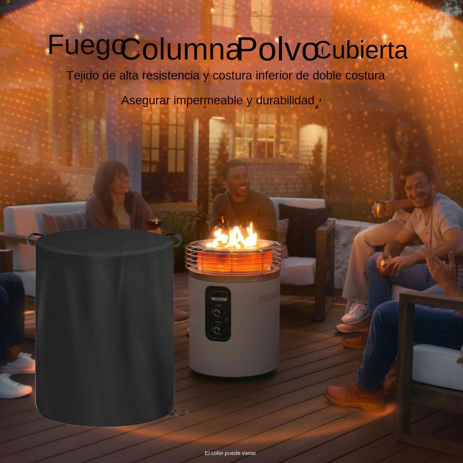 Protectora para Fogón Exterior,Almacenamiento Impermeable | Cubierta para Columna de Fuego - Protege Contra Sol Nieve Lluvia Suciedad y Excrementos de Aves para Terraza Jardin Balcon y Patio