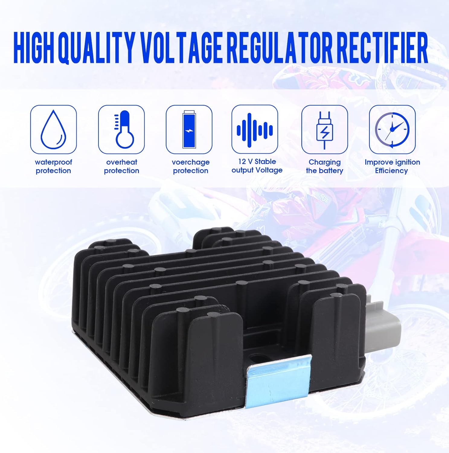 4014856,4016868 65A mosfet Voltage Regulator Rectifier Compatible with Polaris Ranger/RZR 500 570 900 1000 XP Turbo | Sportsman/Scrambler 850 1000 2014-2022 |ACE 500 900|General 1000