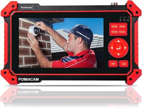 CCTV Camera Tester HD-2950, 8MP TVI CVI AHD CVBS Analog Camera Tester 5 inch TFT-LCD Screen UTP Cable Test HDMI & VGA Input RS485 PTZ Control Audio Test 12V Power Output