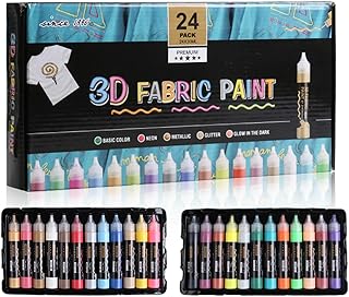 Juego de 24 lápices para velas, lápices de cera para velas, 5 efectos de color diferentes, juego de pintura acrílica, 30 ml cada uno, con 3 pinceles para pintar, decorar, personalizar