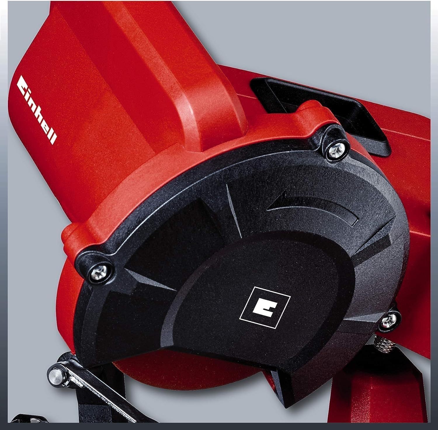 Einhell GC-CS 85 E – Afilador de cadenas de motosierra eléctrica con cable, Ralentí 5500 RPM, 85 W, 220-240 V | 50 Hz, tope de profundidad y disco de afilado, Color Rojo
