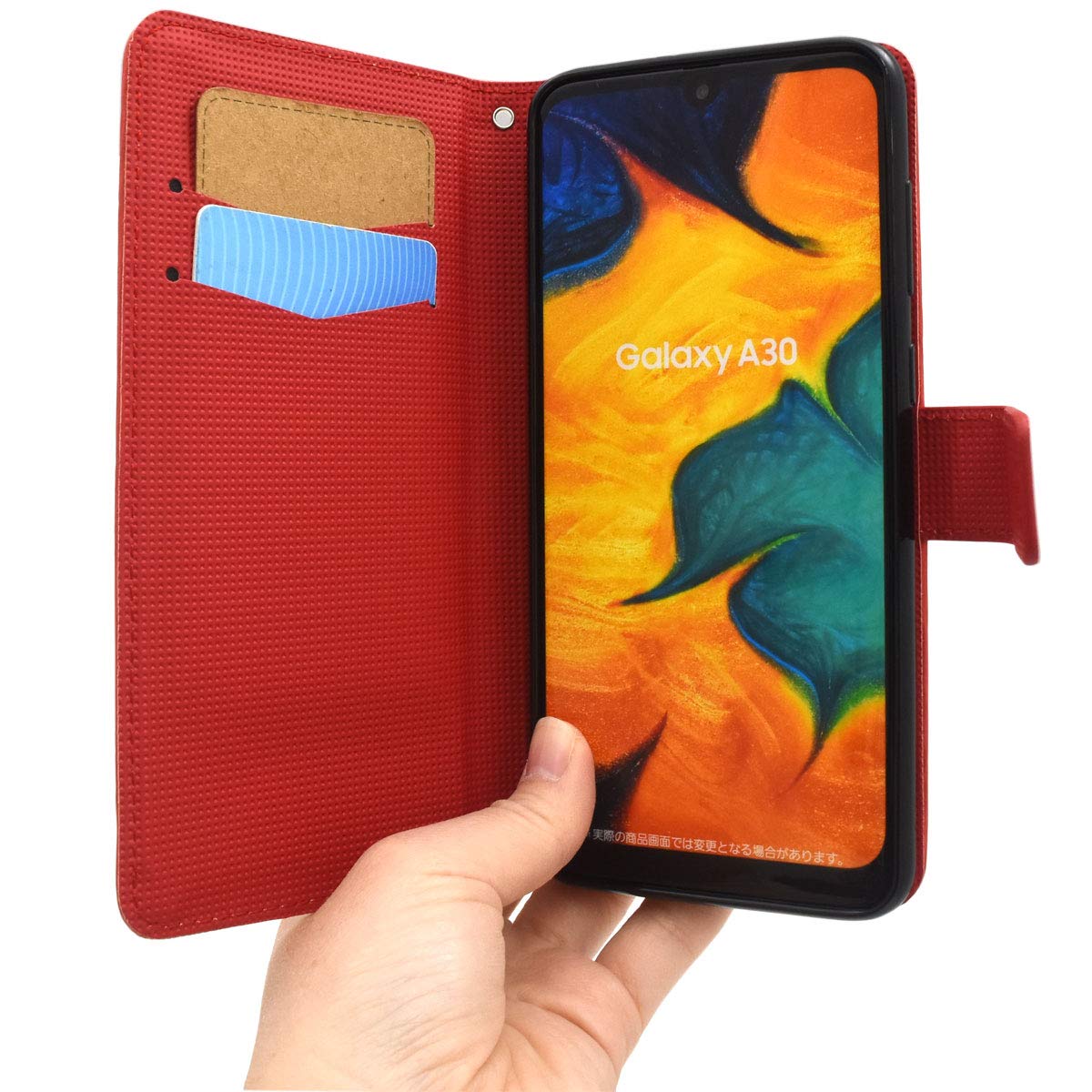 Amazon.co.jp: Galaxy A30 SCV43 ケース 手帳型 ストレート レザー