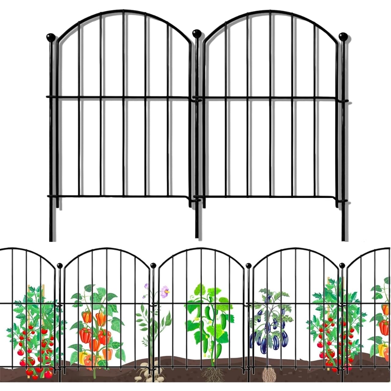 ecofynd 10 Pack Decorative Garden Fence 1.4ft(H) X 11ft(L), Rustproof Metal Wire Fencing Flower Bed Animal Barrier, Landscape Patio Yard Folding Ornamental Panel Border Edge Section for Dog, GF2 (B0D1V8J8TJ) Amazon Price History, Amazon Price Tracker