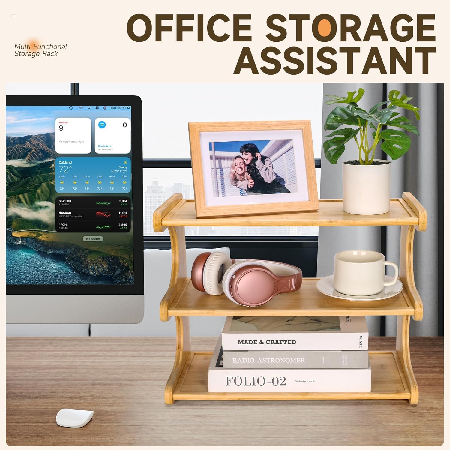 Spice Rack, 3-Tier Bamboo Spice Rack Organizer for Countertops - Kitchen, Pantry and Cupboard Storage Organizer