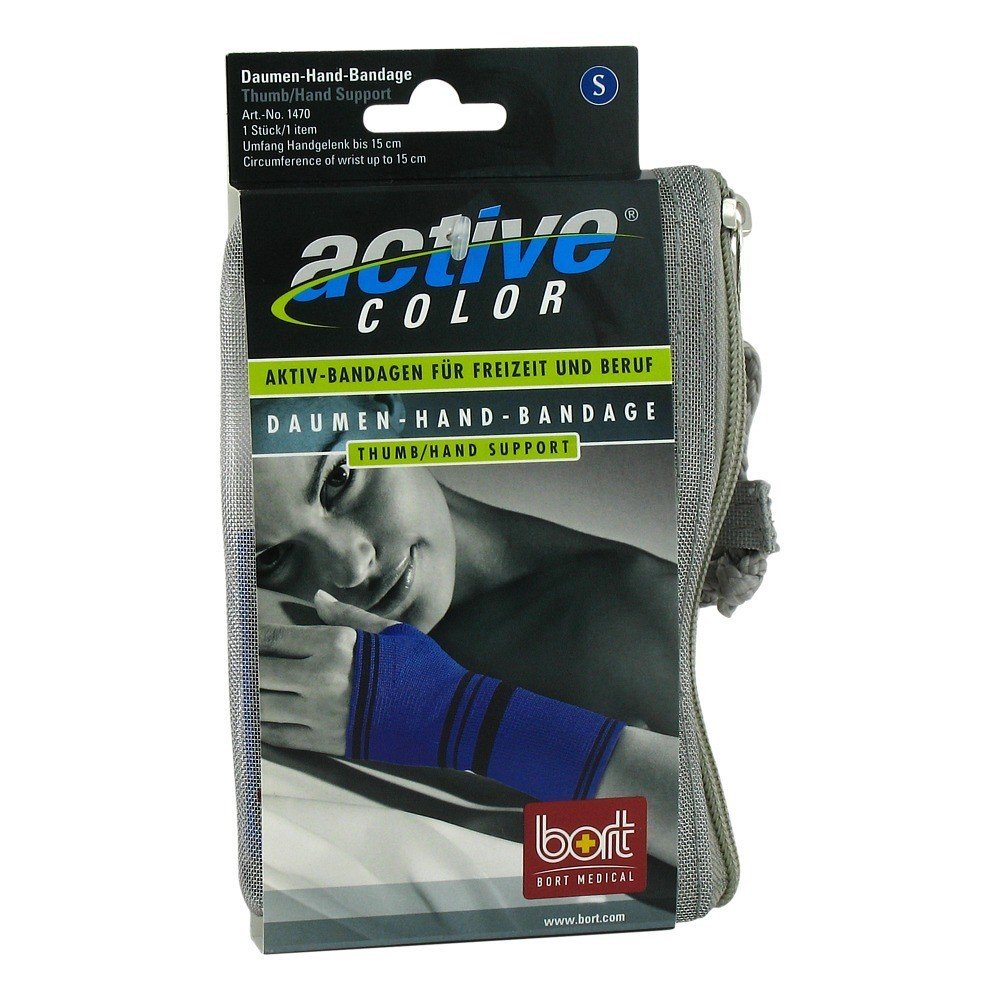 Bandage de poignet Bort 1470 ActiveColor de pouce bleu en taille Small pour mains droite et gauche - 2