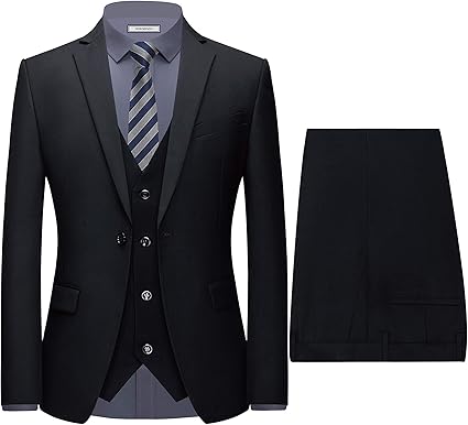 Amazon 男 スーツ ビジネス 3ピース 洋服 細身 人気 無地 春夏 通年 紳士服 1つボタン 上下セット 出張 仕事着 着心地良い Office 礼服 結婚式 通勤 就活 大学 入学 式 冠婚葬祭 喪服 Men S Suits ネクタイ付属 メンズ