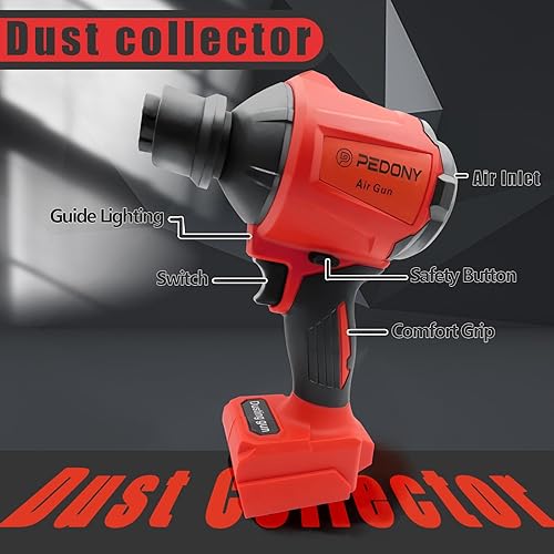 Miniatura 5 de Bomba de aire inalámbrica para batería Milwaukee de 18 V, soplador de aire sin escobillas de mano, 50000 RPM y 7 boquillas compresor de aire para