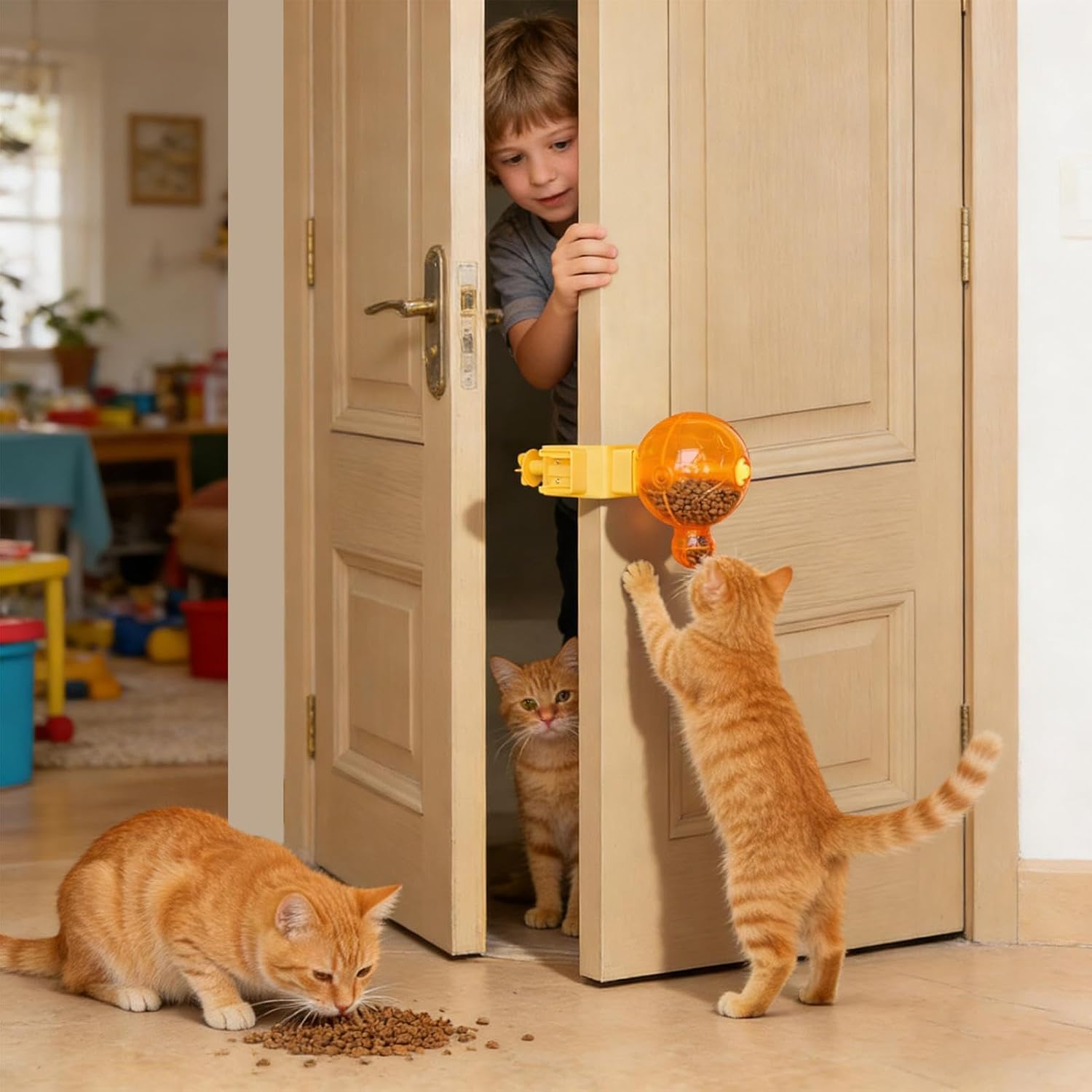 Cat Slow Feeder Bowl,Rotating Interactive Feeding Toy - Dog Slow Feeder Bowls Dispenser Toy,for Table Indoor Living Room Daily Feeding Play Pet Training