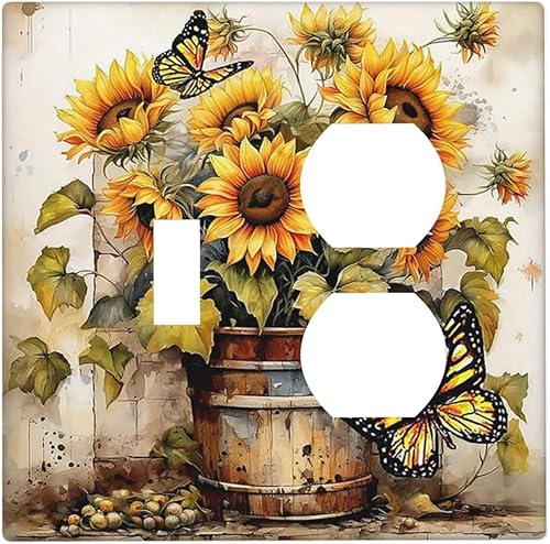 Miniatura 98 de Cubiertas Decorativas de Tomacorrientes Estilo Gótico Cuervo Flores Púrpuras 1 Gang Interruptor de Luz Simple Basculante Placa Cubierta Placas de