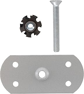 RecPro Rectangle Ladder Pad with Screw and Star Nut for RV Exterior Ladder (Silver)