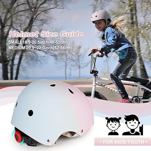 Miniatura 85 de Casco de bicicleta para niños, cascos de patineta para niños de 2 a 3 a 5 a 8 a 14 años, ajustable, multideporte, bicicleta, patinaje, fútbol, Negro