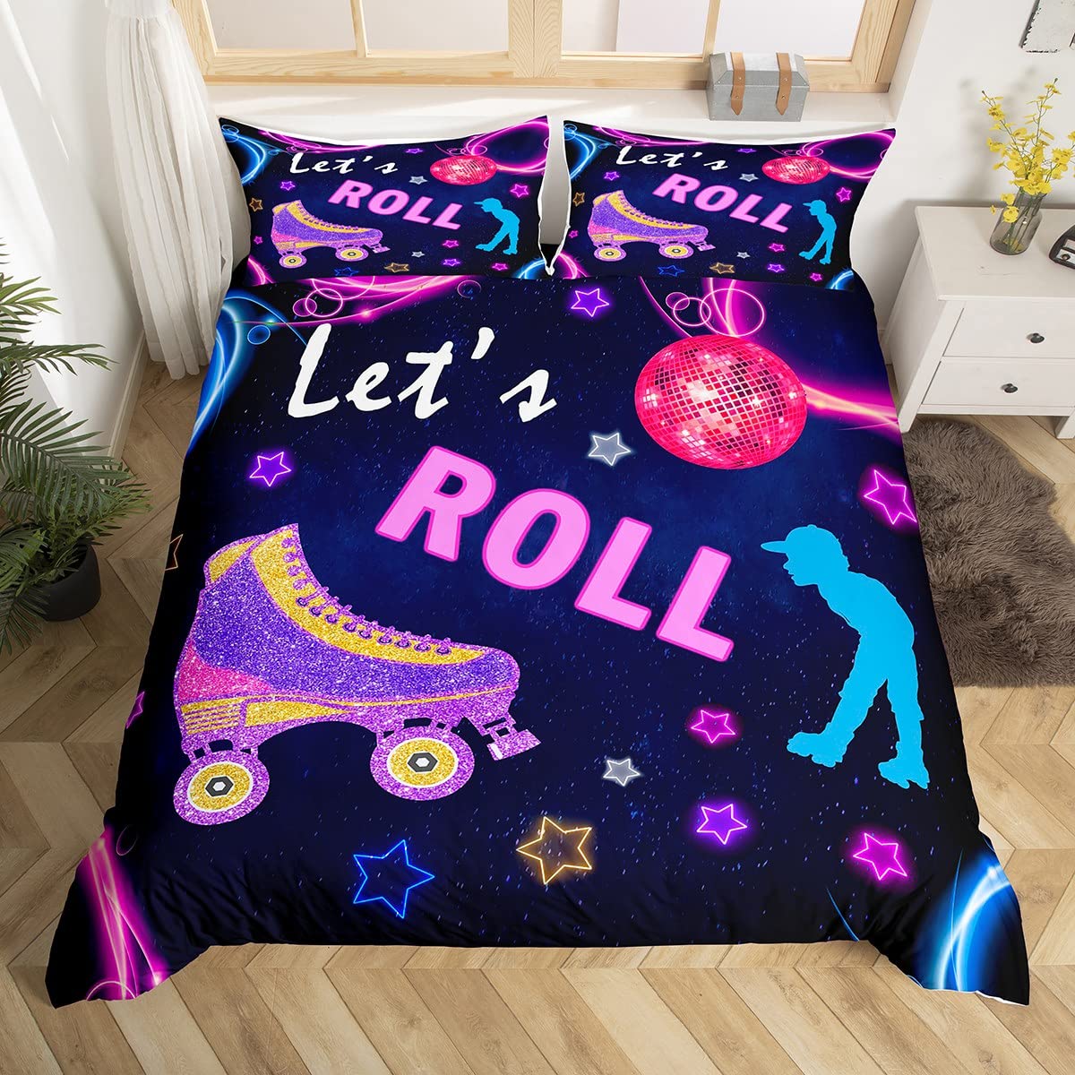 Housse de couette patinage enfant Super King Size pour grand lit junior