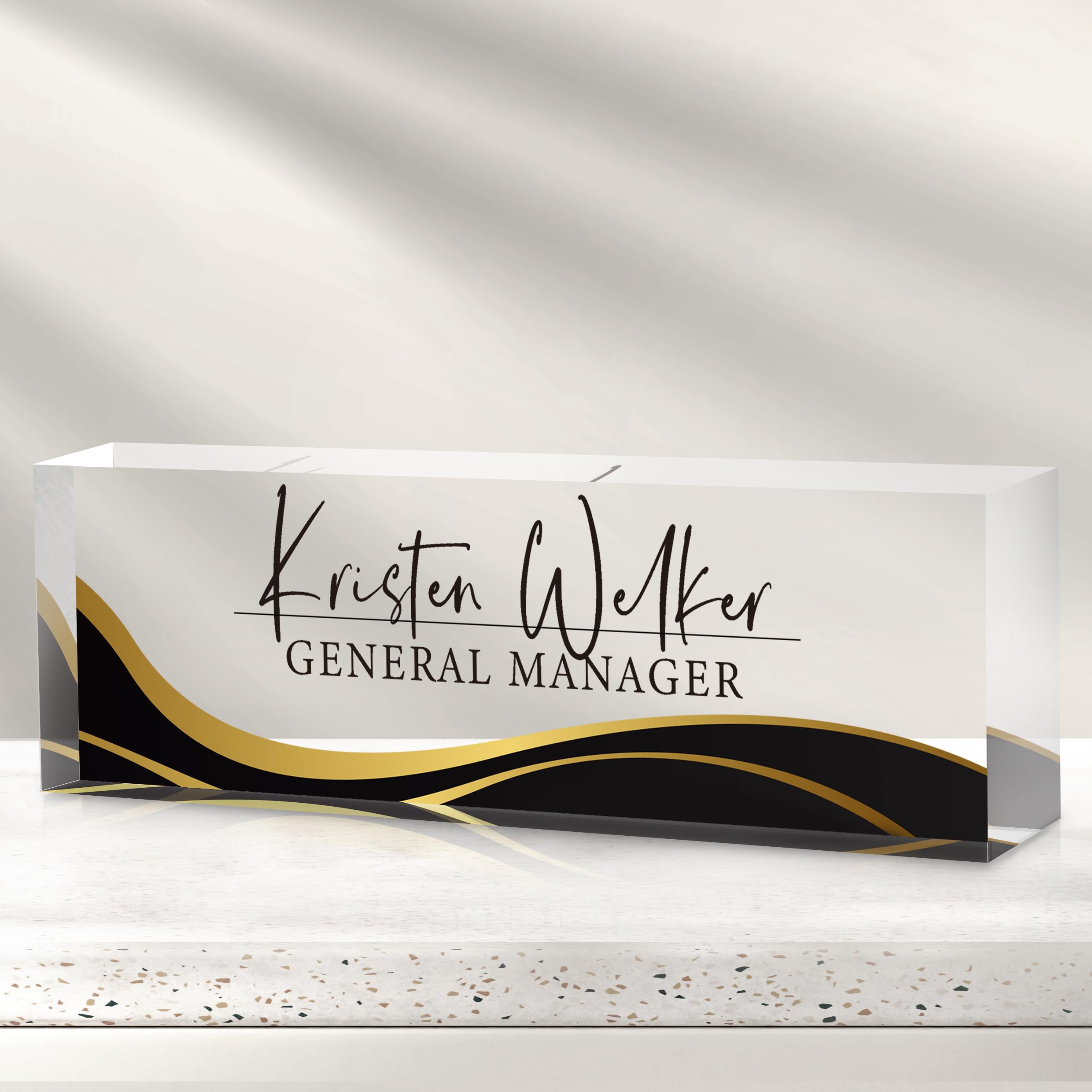 Personalized Name Plate for Desk - Custom Name Plates for Man - Christmas Gifts for Coworkers - Acrylic Office Decor Appreciation Gifts for Teacher Nurse Manager Social Worker