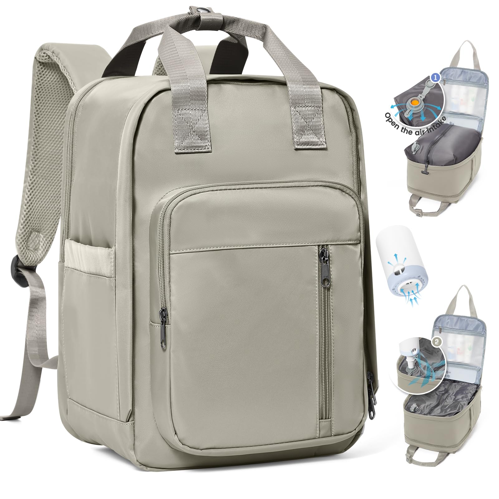 SZLX Zaino Ryanair 40x30x20 Sottovuoto con Pompa Zaino Ryanair 40x20x25 Donna Zaino da Viaggio Wizzair Bagaglio a Mano Uomo per Laptop da 14 Pollici Borse da Cabina 45x36x20 Easyjet con Porta Scarpe