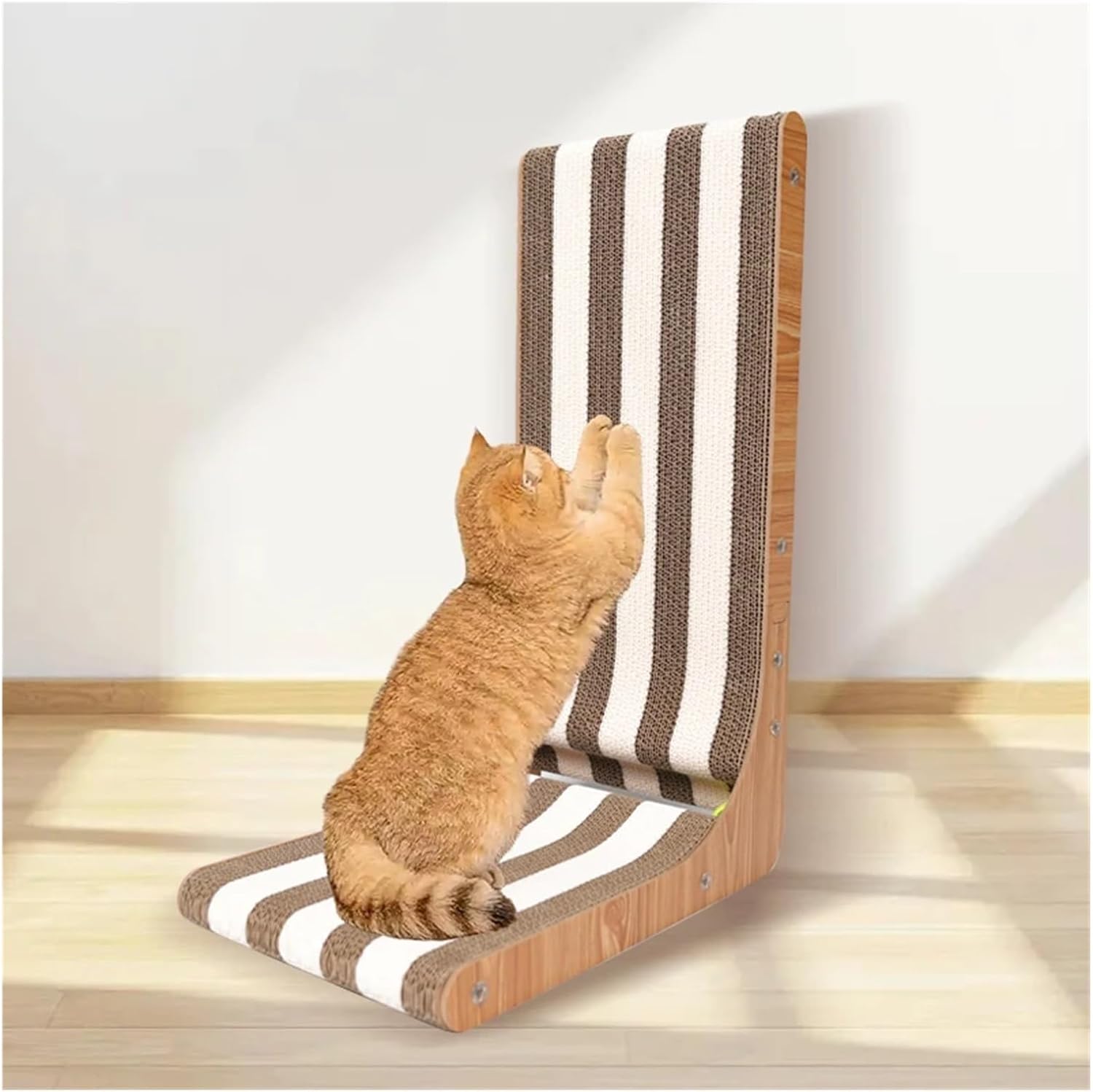 L-Shaped Indoor Cat Scratching Post(Gold)