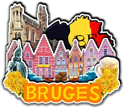 Bruges Belgium Refrigerator Magnets 3D Wood Products Friction Resistant Travel Souvenirs Home and Kitchen Decor
