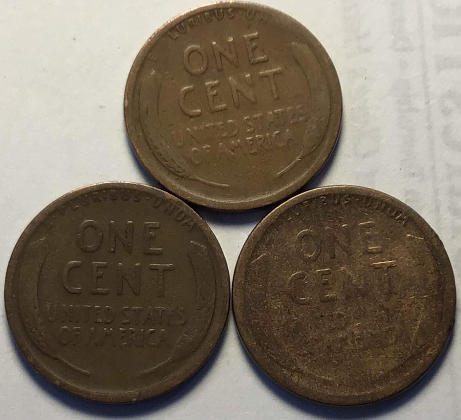 1919 P D S Lincoln Wheat Penny Set Good
