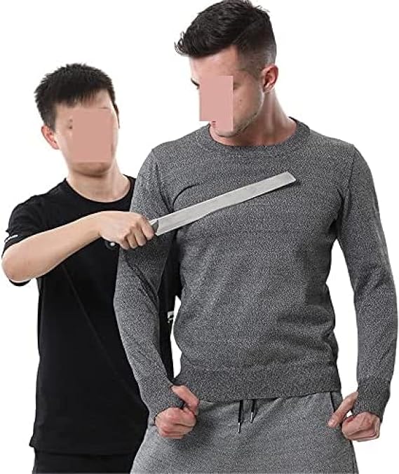 Cut Resistant Gloves Self Defense Anti-stab Anti Cut Clothing Anti Blade T-shirts Tactical Men Stab Resistant Bodyguard Shirt Police Businessmen Tops Safety Kitchen Cuts Gloves,Grey,S