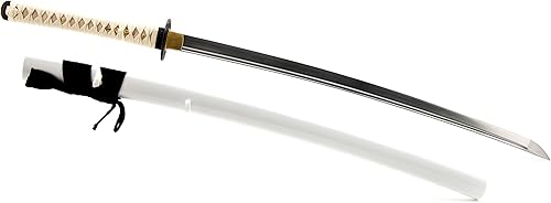 Miniatura 2 de Handmade Sword  Espada Samurai Katana, práctica, forjada a mano, acero al carbono 1045, templada al calor  arcilla, enredadera completa, afilada,