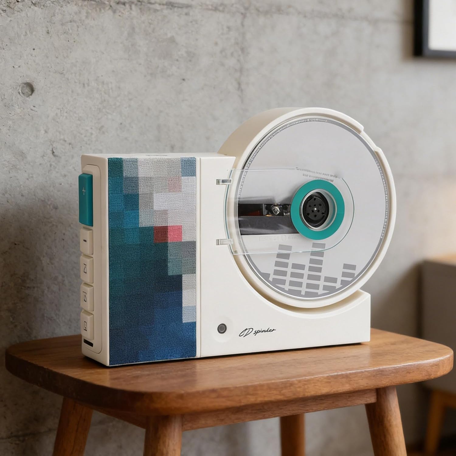 Diyeeni Bluetooth CD Player Wireless Speaker with HiFi Stereo Sound 4000mAh Battery Wall Mountable for Bluetooth Headphones Speakers Remote Control (Green)